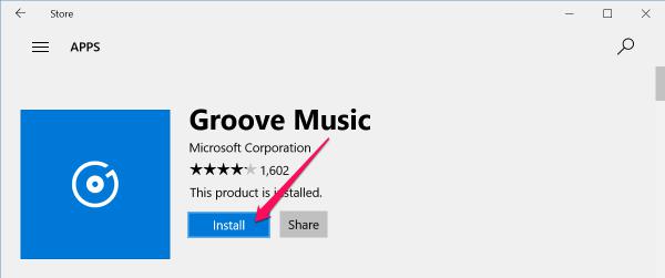 download Groove Music app