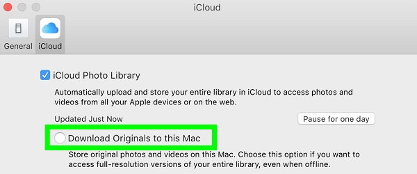 Download Originals to this Mac
