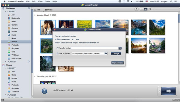 Select Output Folder for the Airdrop from iPad to Mac