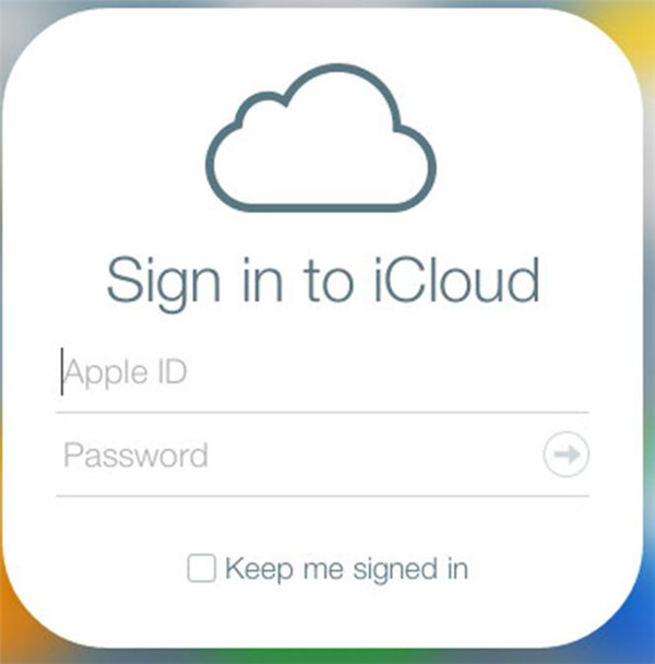 log into your iCloud account
