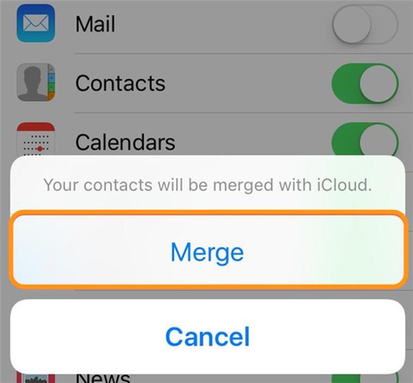 Merge iCloud Contacts with iPhone