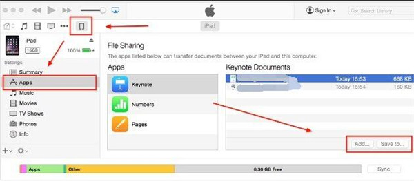 Transfer Movies from Mac to iPad via iTunes File Sharing