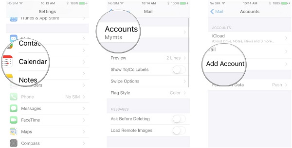 Add Gmail account on iPhone