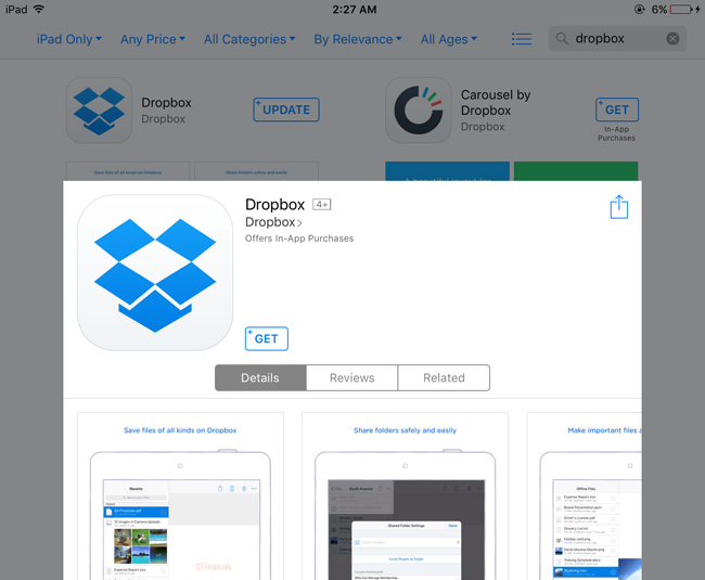 Dropbox app download