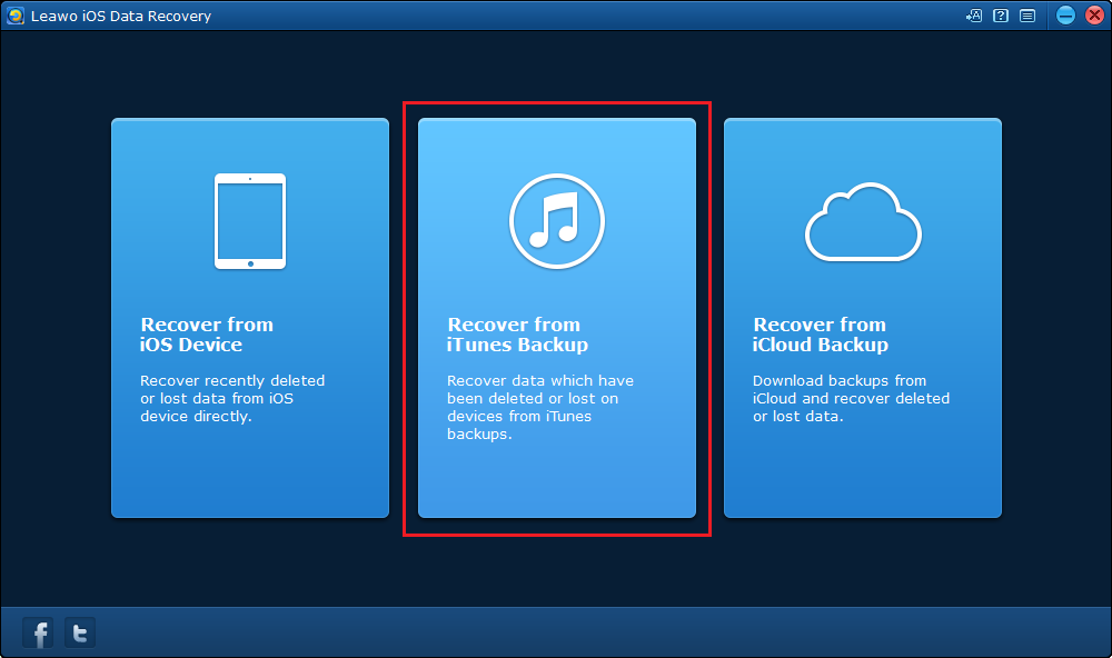 Recover data from iTunes Backup