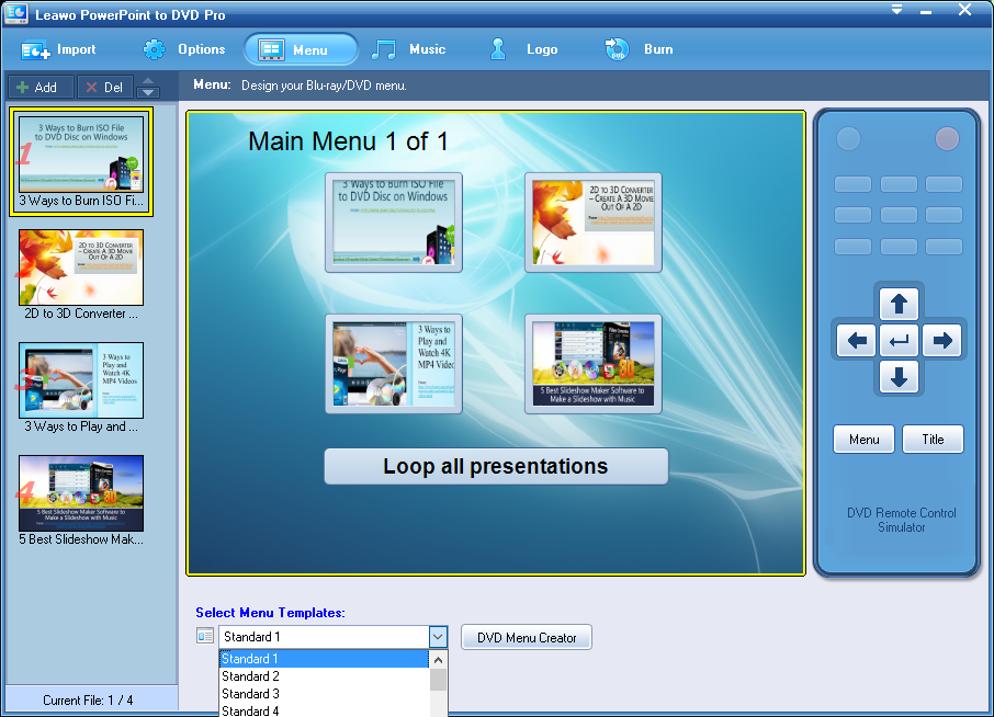 play powerpoint on DVD player