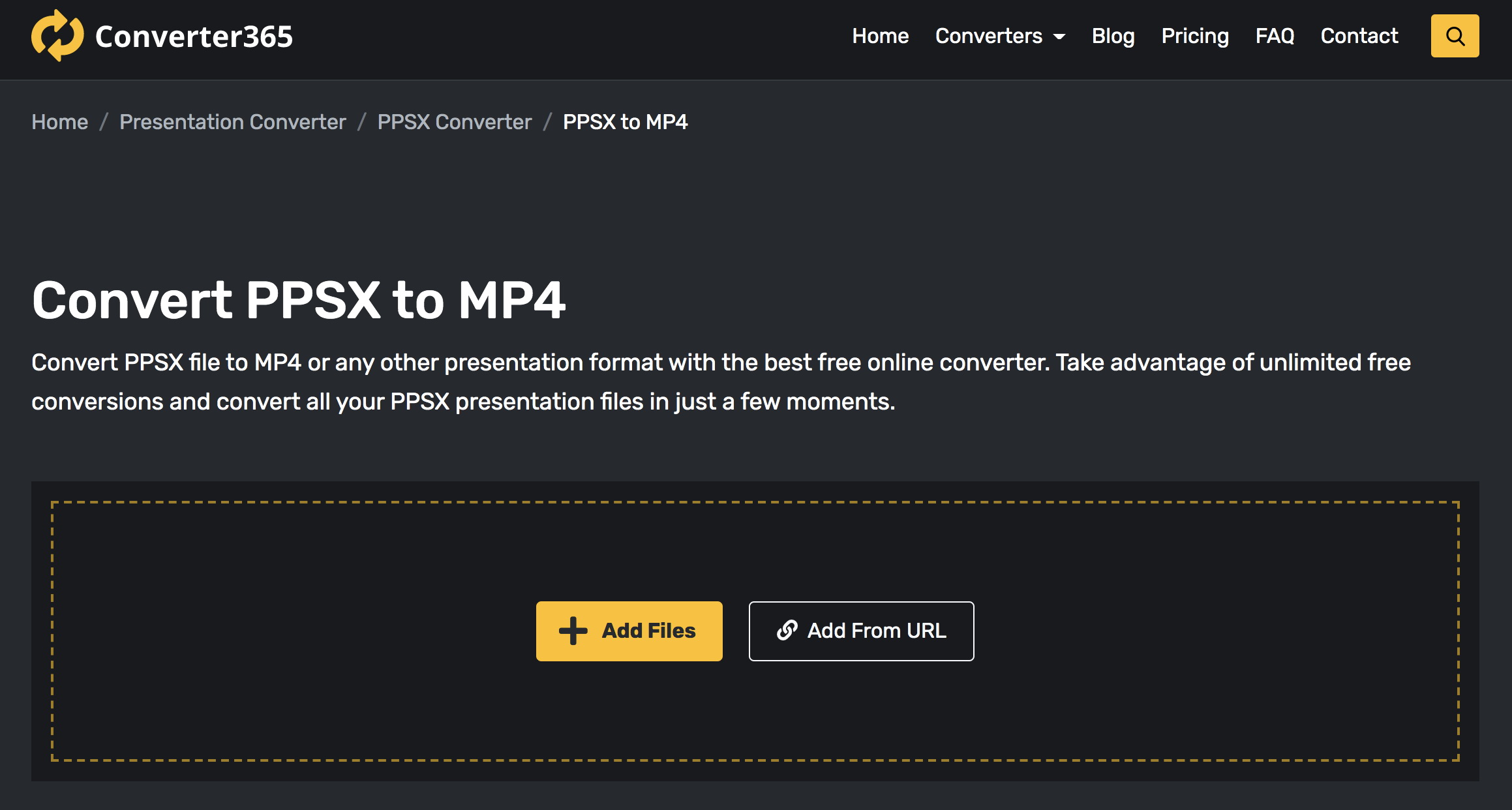  Convert-ppsx-to-video-with-converter365 