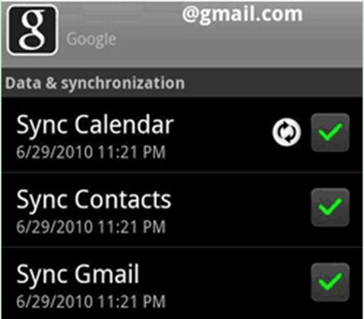 tick the option of Sync Contacts