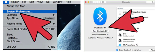 turn on the feature of Bluetooth on iMac