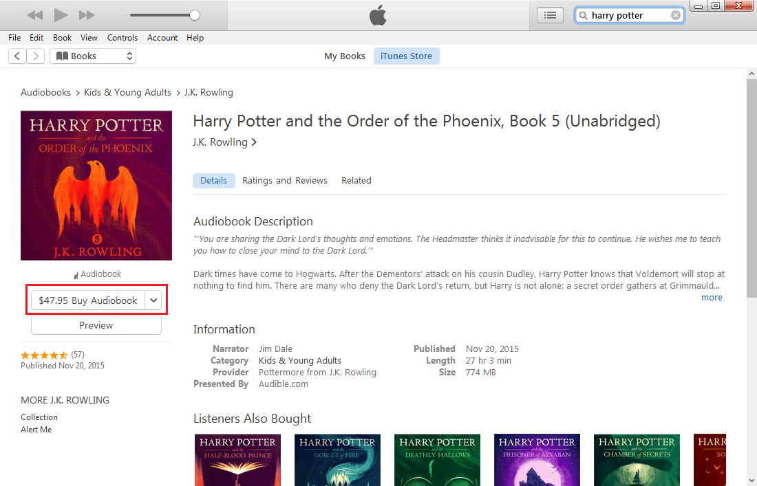 Download Harry Potter Audiobook