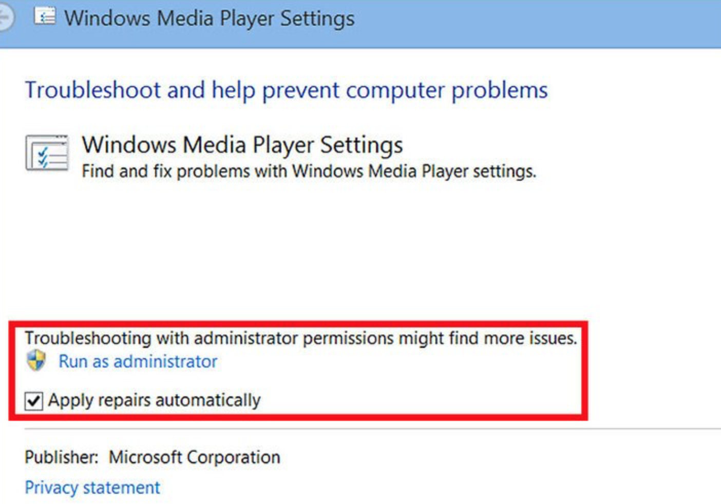 So stellen Sie die Standardeinstellungen über Windows Media Player 12 wieder her
