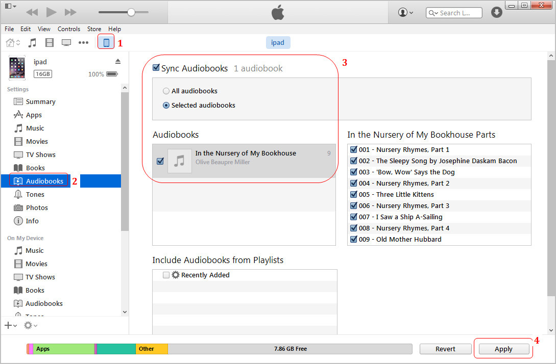 iTunes Transfer Audiobooks to iPhone