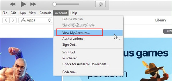  取消 iTunes 订阅查看帐户 