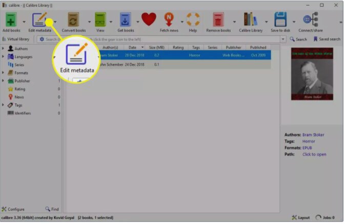  Calibre 将 EPUB 转换为 MOBI 