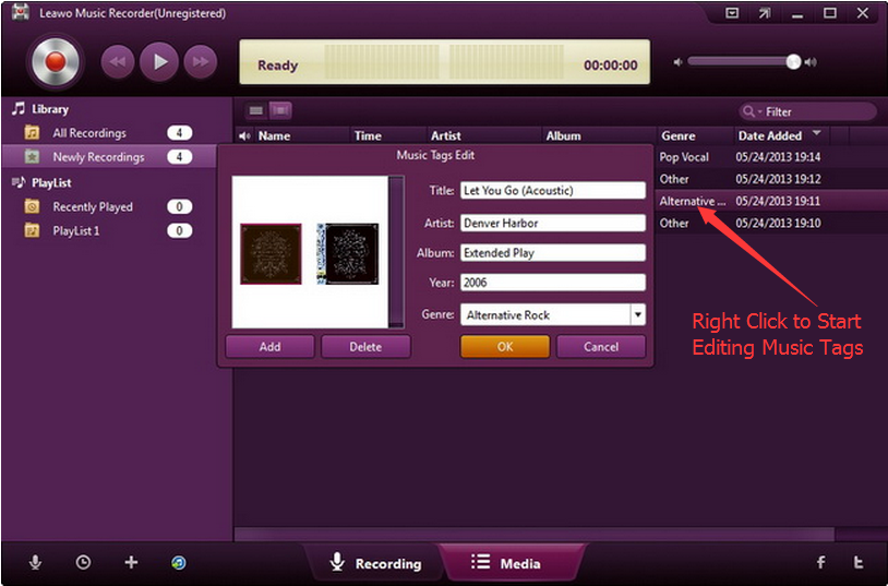 開始錄製 Spotify 音樂