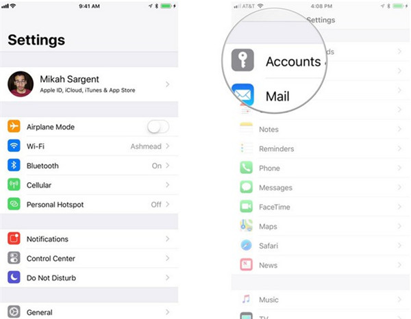 recover-gmail-password-from-iphone-with-setting-accounts-and-passwords-1