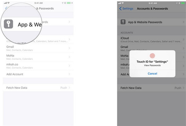 recover-gmail-password-from-iphone-with-setting-touch-id-2