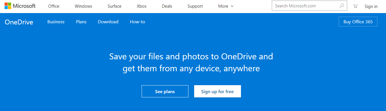 Open OneDrive Website