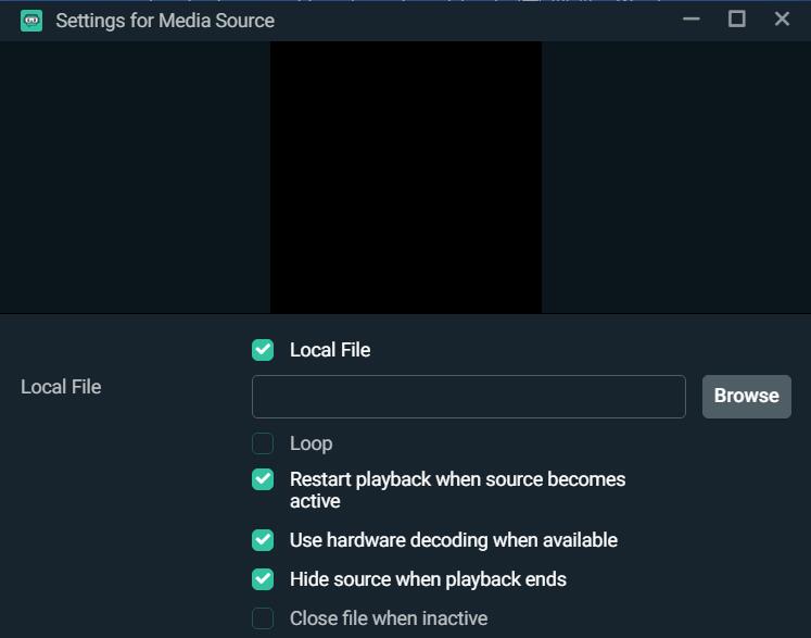 Select Media Source and click Add Source