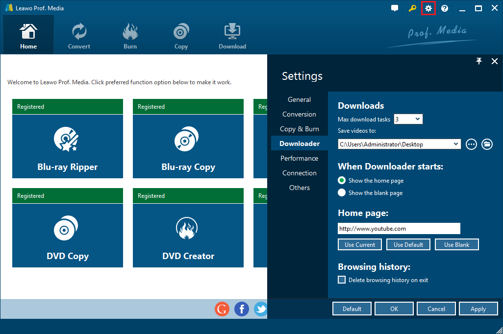 Set output directory