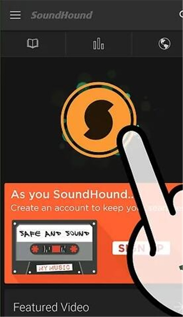 tap-rectangular-button-on-SoundHound-2