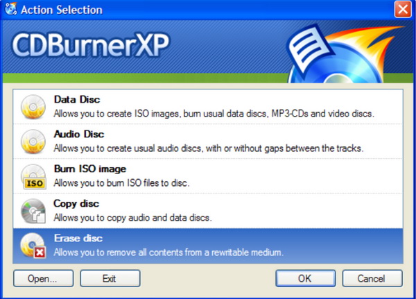 windows xp에서 dvd 영화 디스크 포맷하기