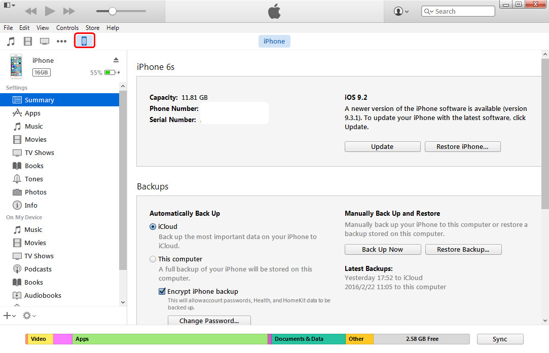 将 iPhone 连接到 iTunes