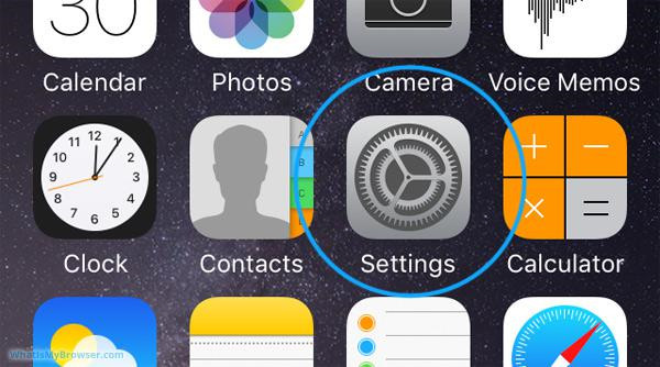 run settings app on iPhone