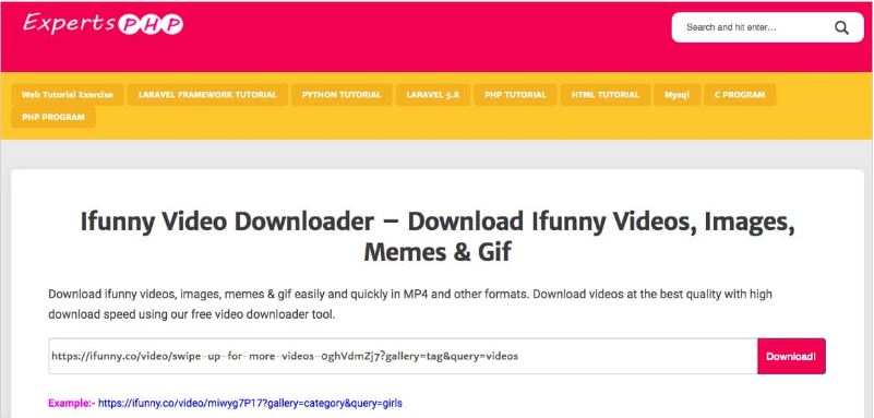  ifunny-video-downloader-ExpertsPHP 
