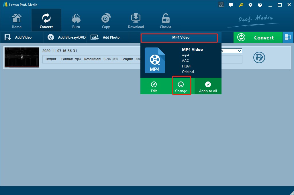  轉換無版權音樂 leawo 更改格式 