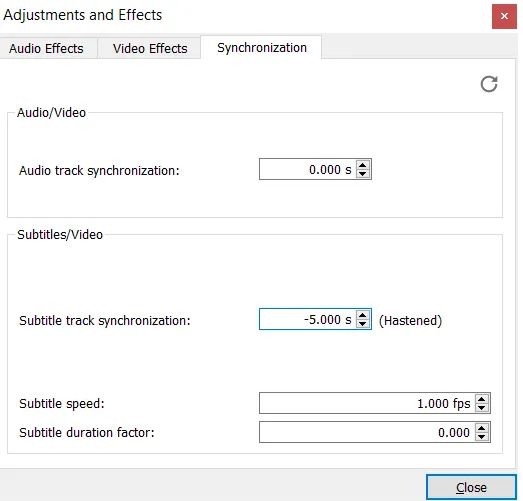  VLC字幕延迟更改延迟值 