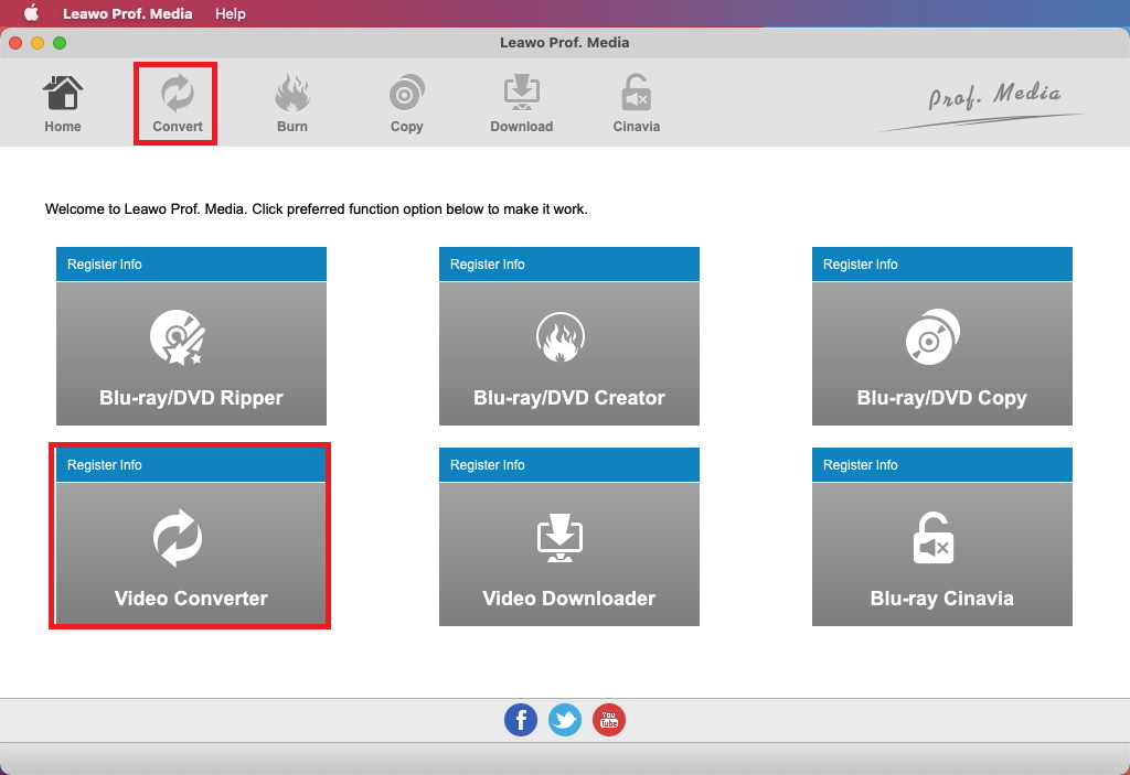 在 mac 上播放 wmv 檔案-開啟-Leawo-視訊轉檔器  