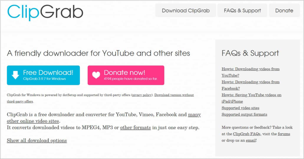 ClipGrab 免費影片下載